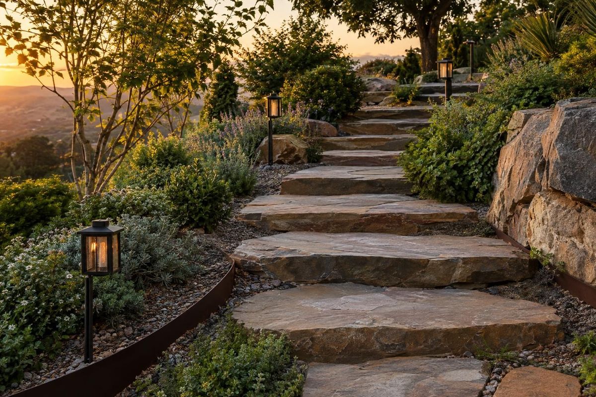 Stone Steps & Landscape Edging